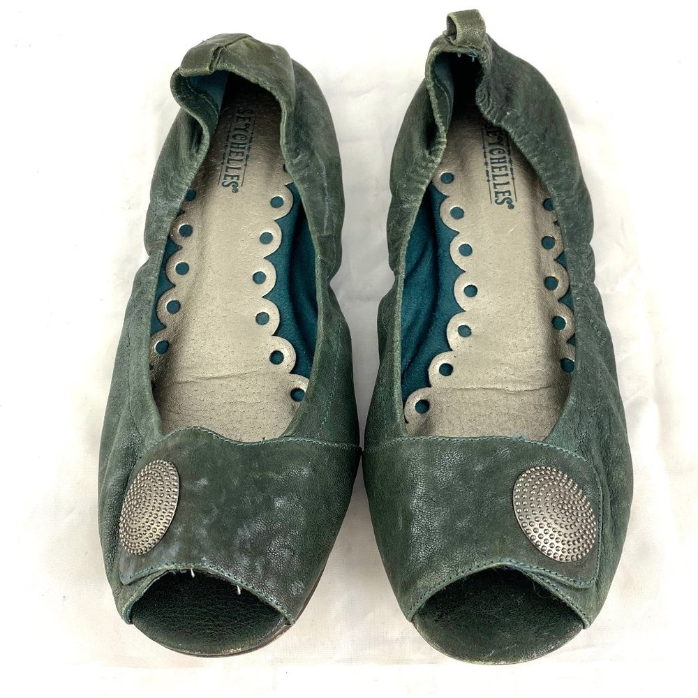 Anthropologie Seychelles leather open toe flats